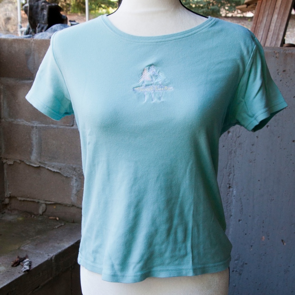 Cute Womens T-shirt Size Med 'Torch Lake' Michigan!